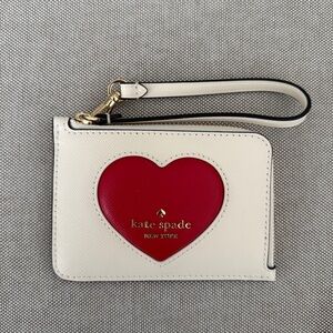 Madison Puffy Heart Small Card Holder Wristlet